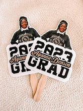Load image into Gallery viewer, GRADUATION Fans - SENIOR Grad - High School - College - Hand Fans - Personalized Fans - Class Of - Graduation Gifts - Grad Favors - Decor
