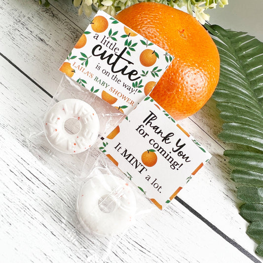 Little Cutie Mint Favors - Orange - Cutie Shower Favors - Candy Favors - Citrus - Lifesaver Mints - Mint To Be - Clementine - Table Decor