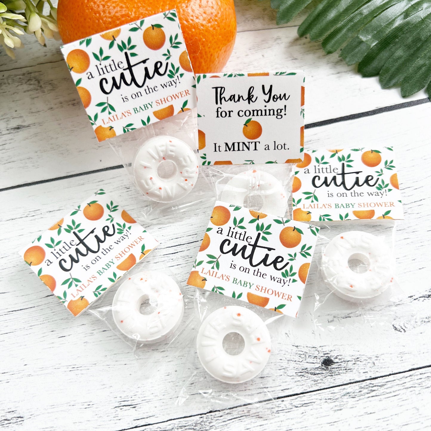 Little Cutie Mint Favors - Orange - Cutie Shower Favors - Candy Favors - Citrus - Lifesaver Mints - Mint To Be - Clementine - Table Decor