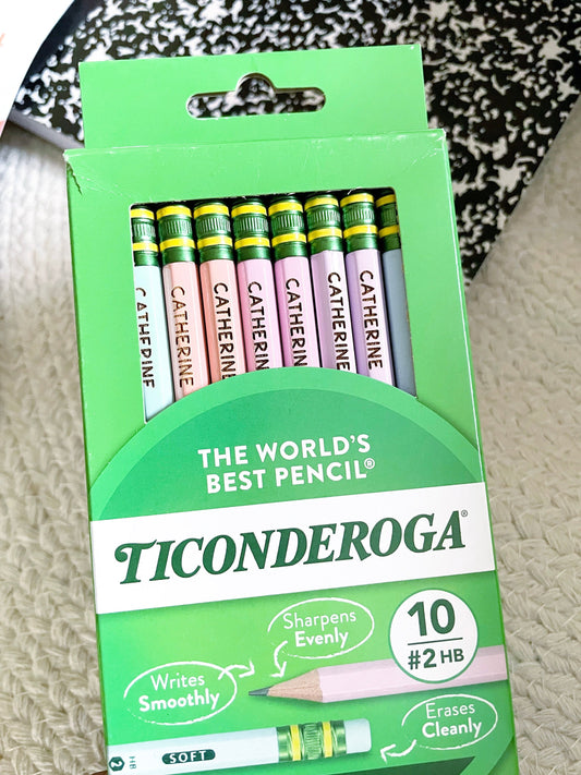Personalized Pastel Pencils - Custom Pencils - Back To School - Engraved - Teacher Gift - Grade School - Number 2 - Classroom -Supplies