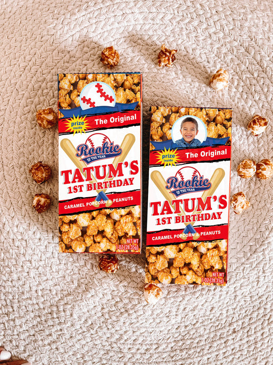 Baseball Cracker Jacks - Rookie of the Year First Birthday - Baseball Party - One - Birthday Favors - Baseball Party Favors - 1st Birthday
