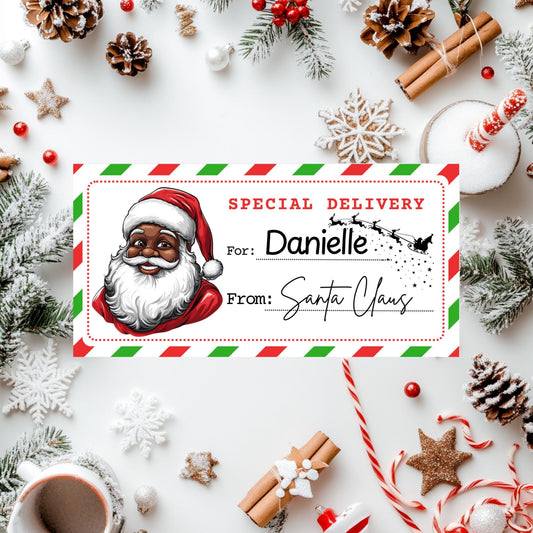 From Santa Stickers - Personalized Christmas Stickers - Kids Labels -Mail - Custom Gift Tag Stickers - Present Labels - Christmas Gift Label