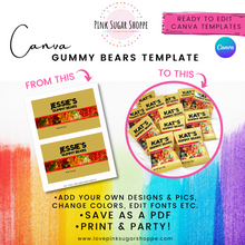 Load image into Gallery viewer, PINK SUGAR SHOPPE GUMMY BEARS TEMPLATE
