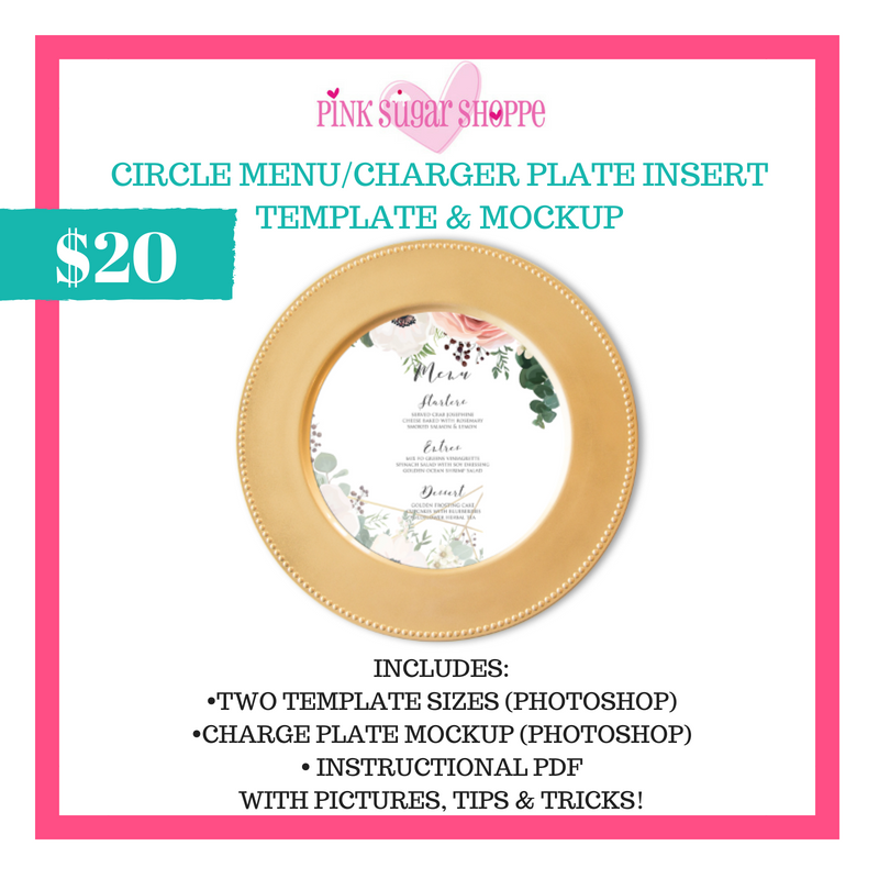 24-500 Pc Custom Chargerart charger Plate Inserts / Design 