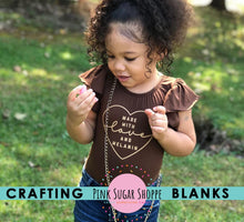 Load image into Gallery viewer, BLANK Ruffle Sleeve Leotards - PSS Crafting Blanks - BROWN - Chocolate - Flutter Sleeve - Leotard with Snaps - Girls - Dancewear - Ballet