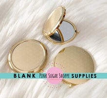 Load image into Gallery viewer, COMPACT MIRROR BLANKS - Gold Silver Rose Gold Compact Mirrors - Epoxy Dome Sticker