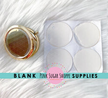 Load image into Gallery viewer, COMPACT MIRROR BLANKS - Gold Silver Rose Gold Compact Mirrors - Epoxy Dome Sticker
