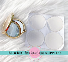 Load image into Gallery viewer, COMPACT MIRROR BLANKS - Gold Silver Rose Gold Compact Mirrors - Epoxy Dome Sticker