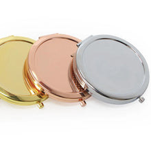 Load image into Gallery viewer, COMPACT MIRROR BLANKS - Gold Silver Rose Gold Compact Mirrors - Epoxy Dome Sticker