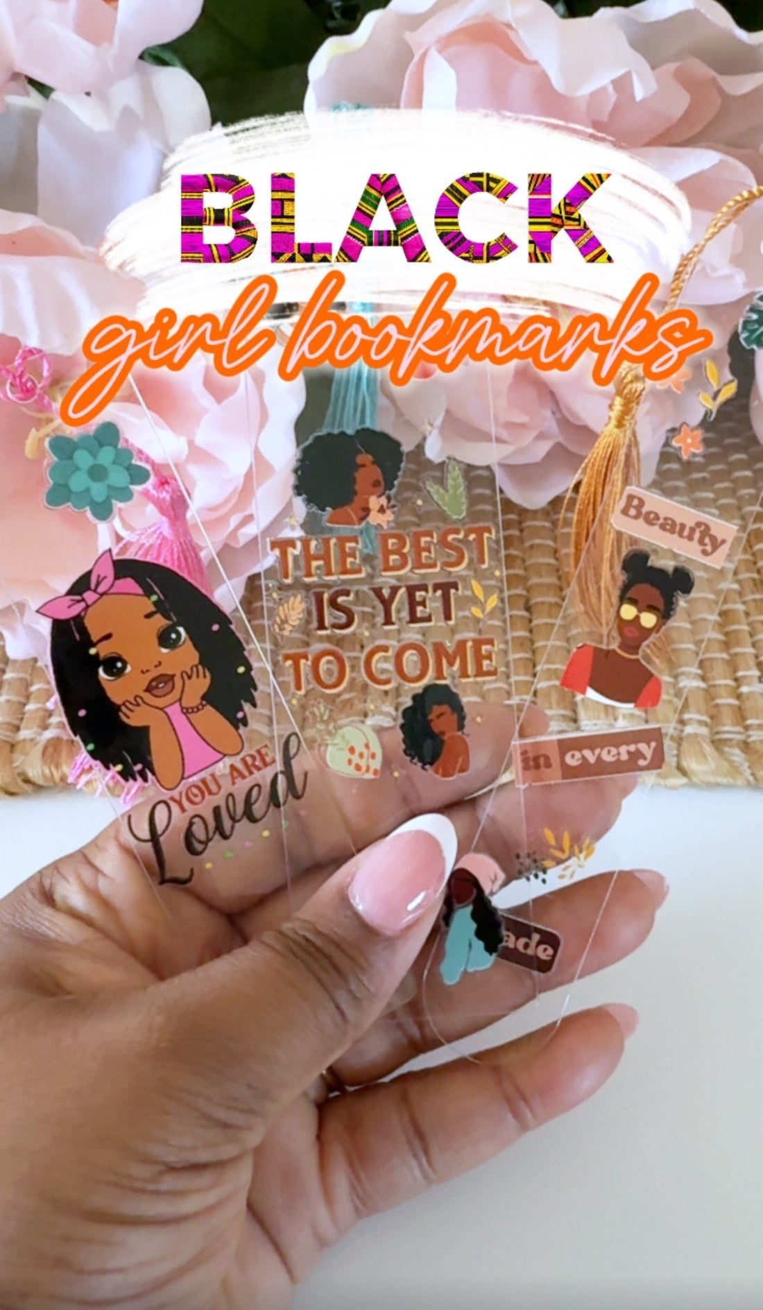 DIY Black Girl Bookmarks Using UVDTF Transfers