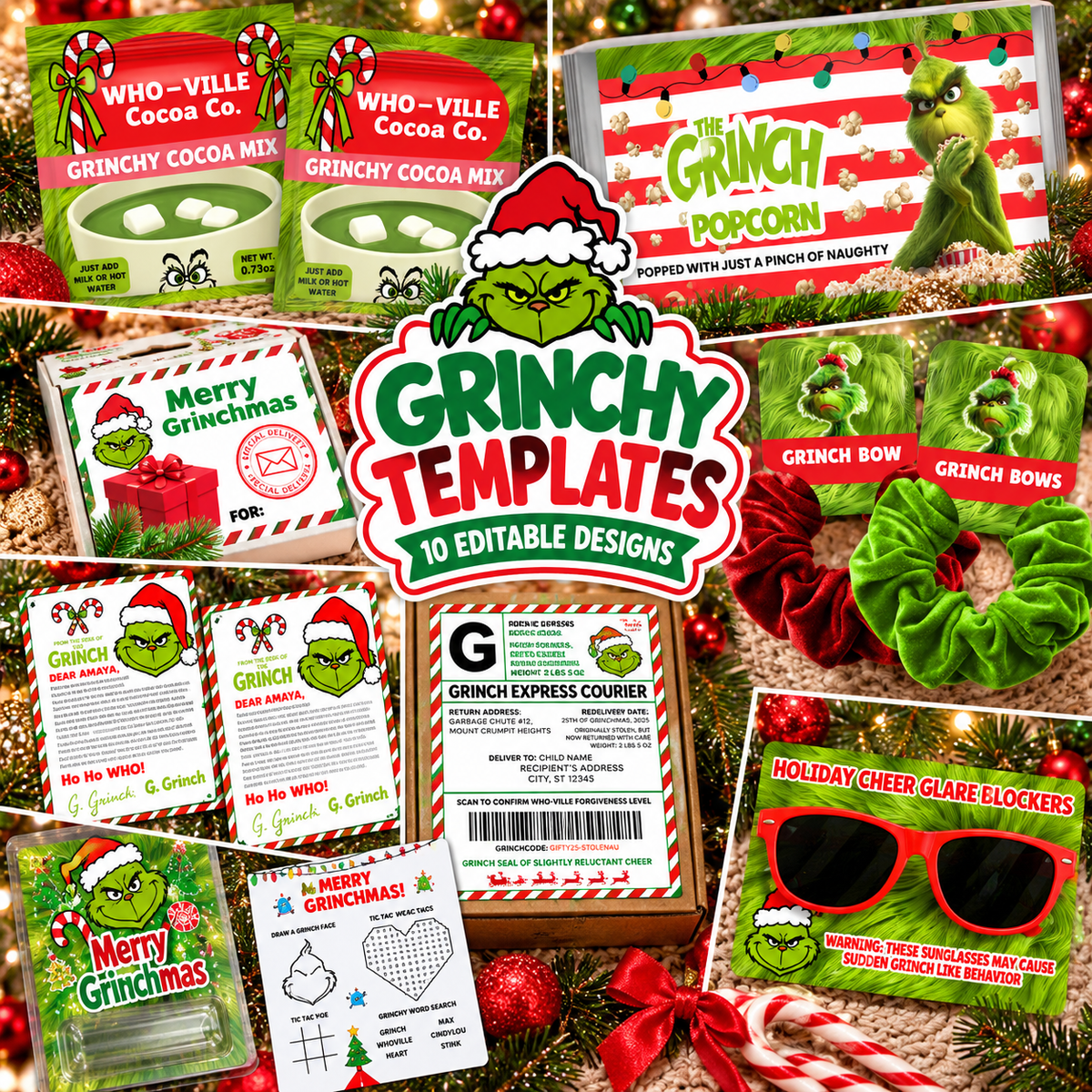 Pink Sugar Christmas Vault | 30 Canva Holiday Favor Templates + Tutorials
