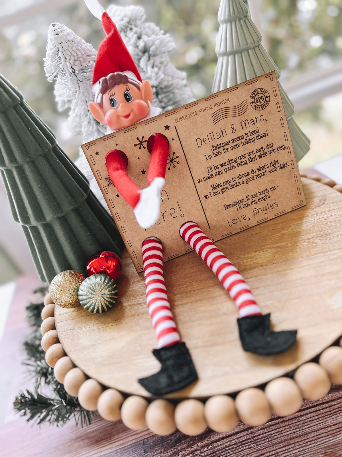Wooden Elf Postcard - “I’m Back!”