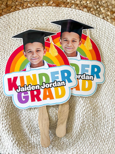 KINDERGARTEN GRADUATION Fans - Kinder Grad - Pre K - Hand Fans - Personalized Fans - Class Of - Graduation Gifts - Kindergarten Class