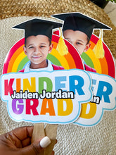 Load image into Gallery viewer, KINDERGARTEN GRADUATION Fans - Kinder Grad - Pre K - Hand Fans - Personalized Fans - Class Of - Graduation Gifts - Kindergarten Class

