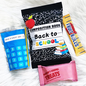 PINK SUGAR SHOPPE BACK TO SCHOOL Lunch Labels