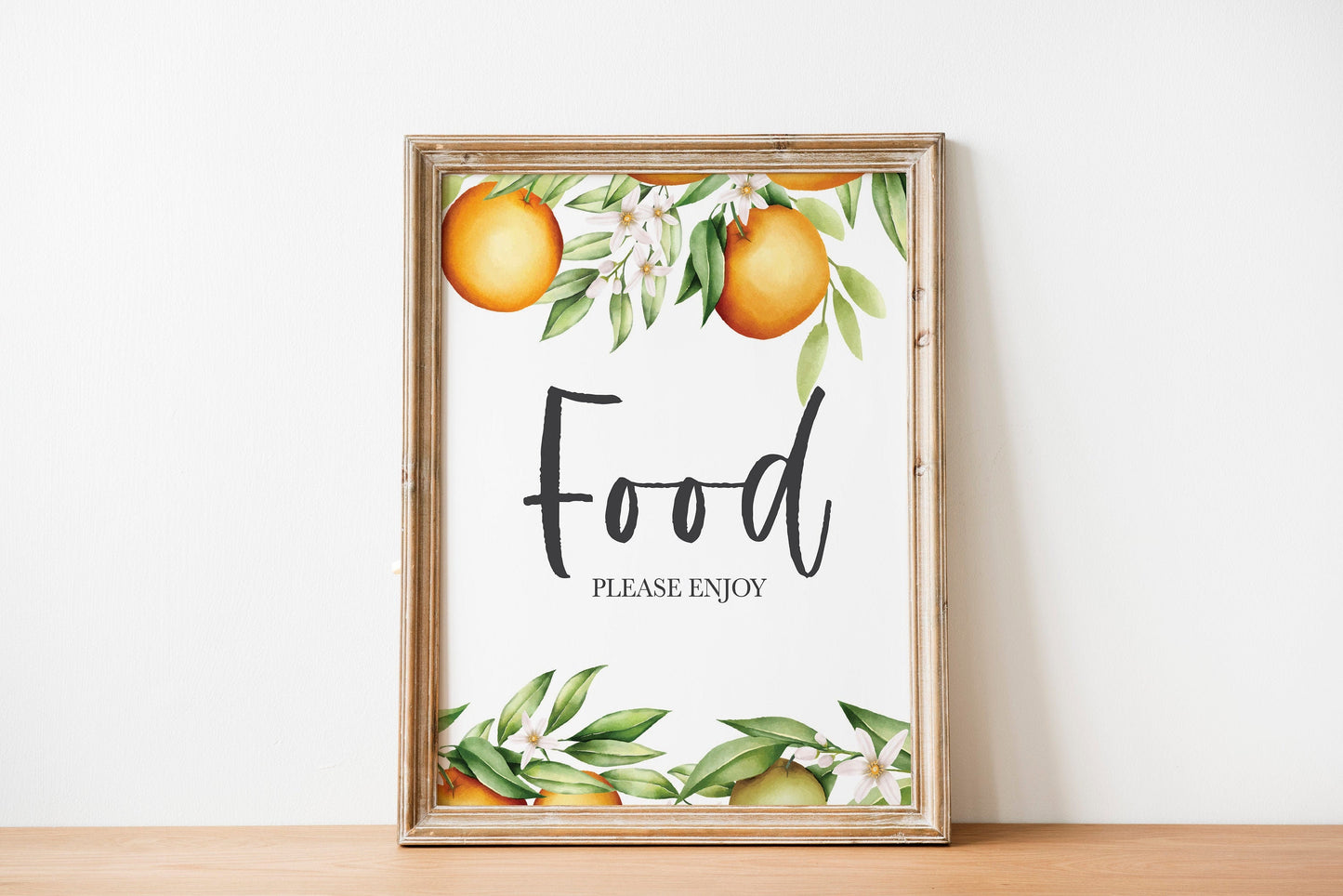 Orange Food Sign - Citrus - Cutie - Dessert Table Bar Sign - Fruit - Wedding Table Sign - Printable - DIY Wedding -Instant Download