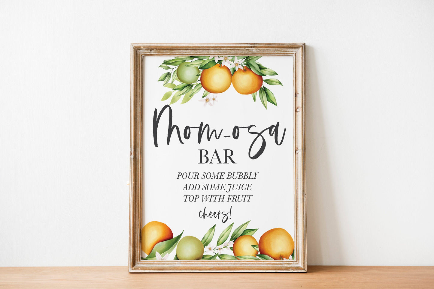 Orange Momosa Bar Sign - Citrus - Cutie - Dessert Table Bar Sign -Fruit - Baby Shower Table Sign - Printable - DIY Wedding -Instant Download