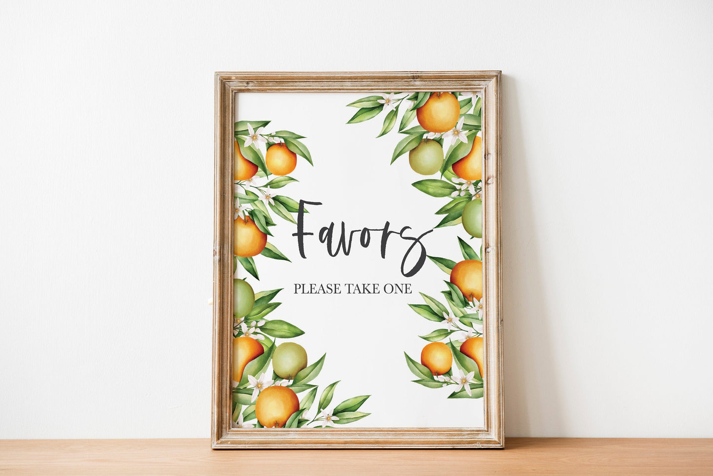 Orange Favors Sign - Citrus - Cutie - Dessert Table Bar Sign - Fruit - Wedding Table Sign - Printable - DIY Wedding -Instant Download