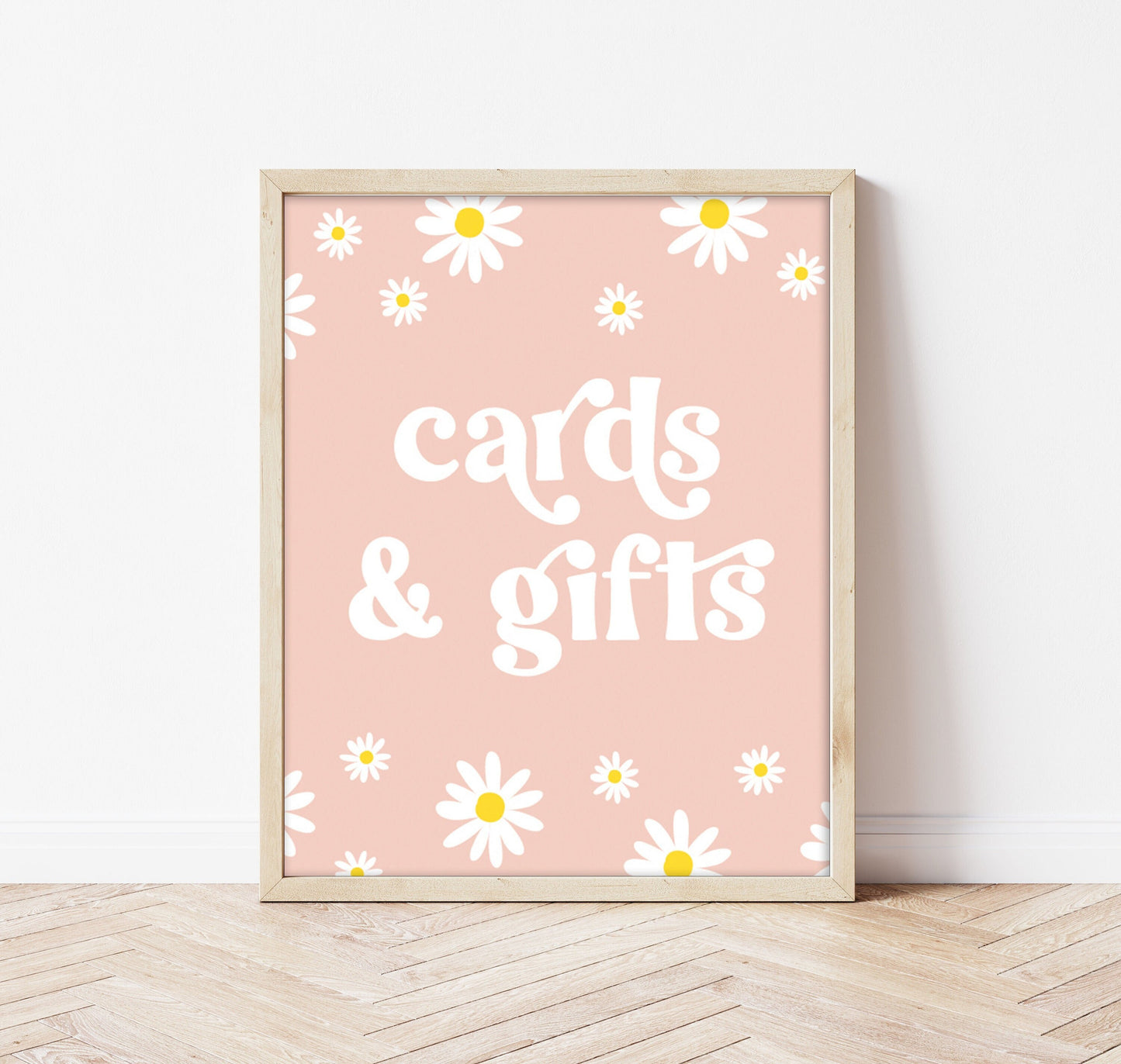 DAISY Birthday Sign - Groovy Party - Cards And Gifts - Boho - Pink Daisy Table Sign - Printable - DIY - Groovy One - Two Groovy - Hippy