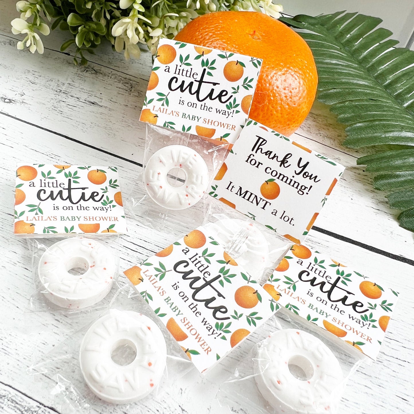 Little Cutie Mint Favors - Orange - Cutie Shower Favors - Candy Favors - Citrus - Lifesaver Mints - Mint To Be - Clementine - Table Decor