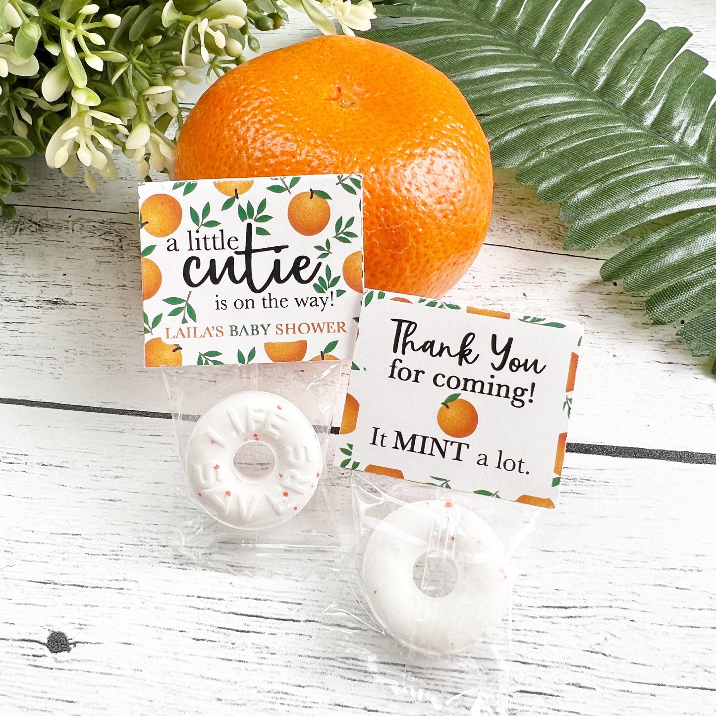 Little Cutie Mint Favors - Orange - Cutie Shower Favors - Candy Favors - Citrus - Lifesaver Mints - Mint To Be - Clementine - Table Decor