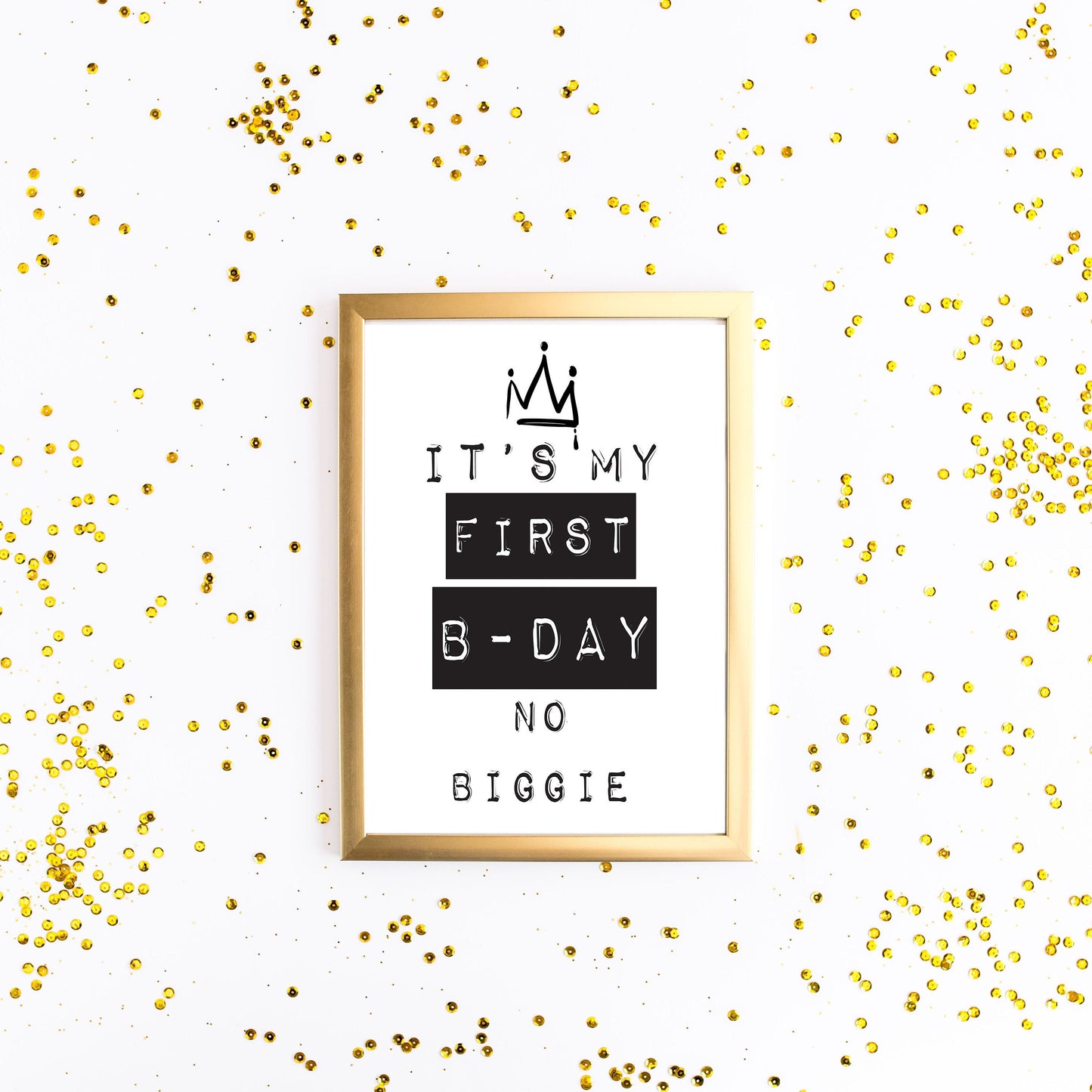 NOTORIOUS ONE Birthday Sign - Biggie Party - FAVORS - No biggie - Hip Hop - Table Sign - Printable - The big one - Party Decor - Rap