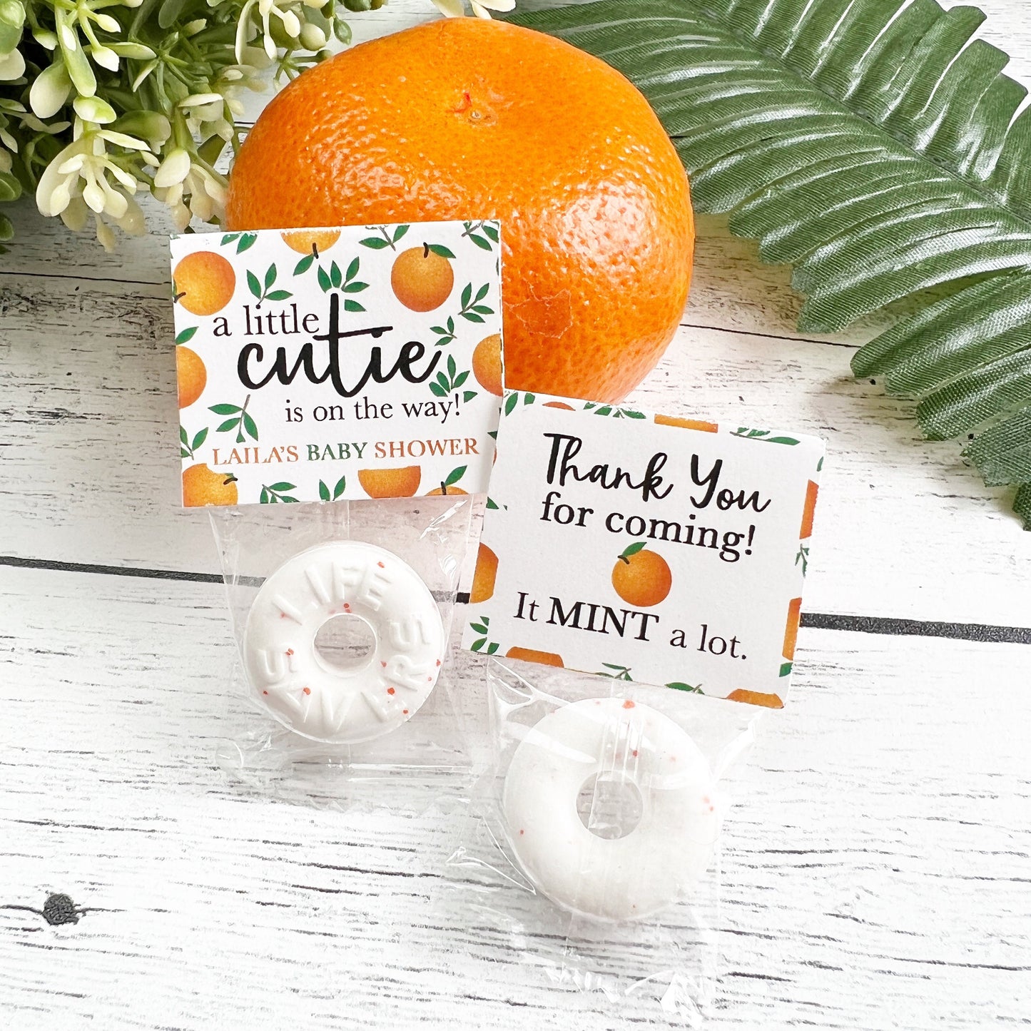 Little Cutie Mint Favors - Orange - Cutie Shower Favors - Candy Favors - Citrus - Lifesaver Mints - Mint To Be - Clementine - Table Decor