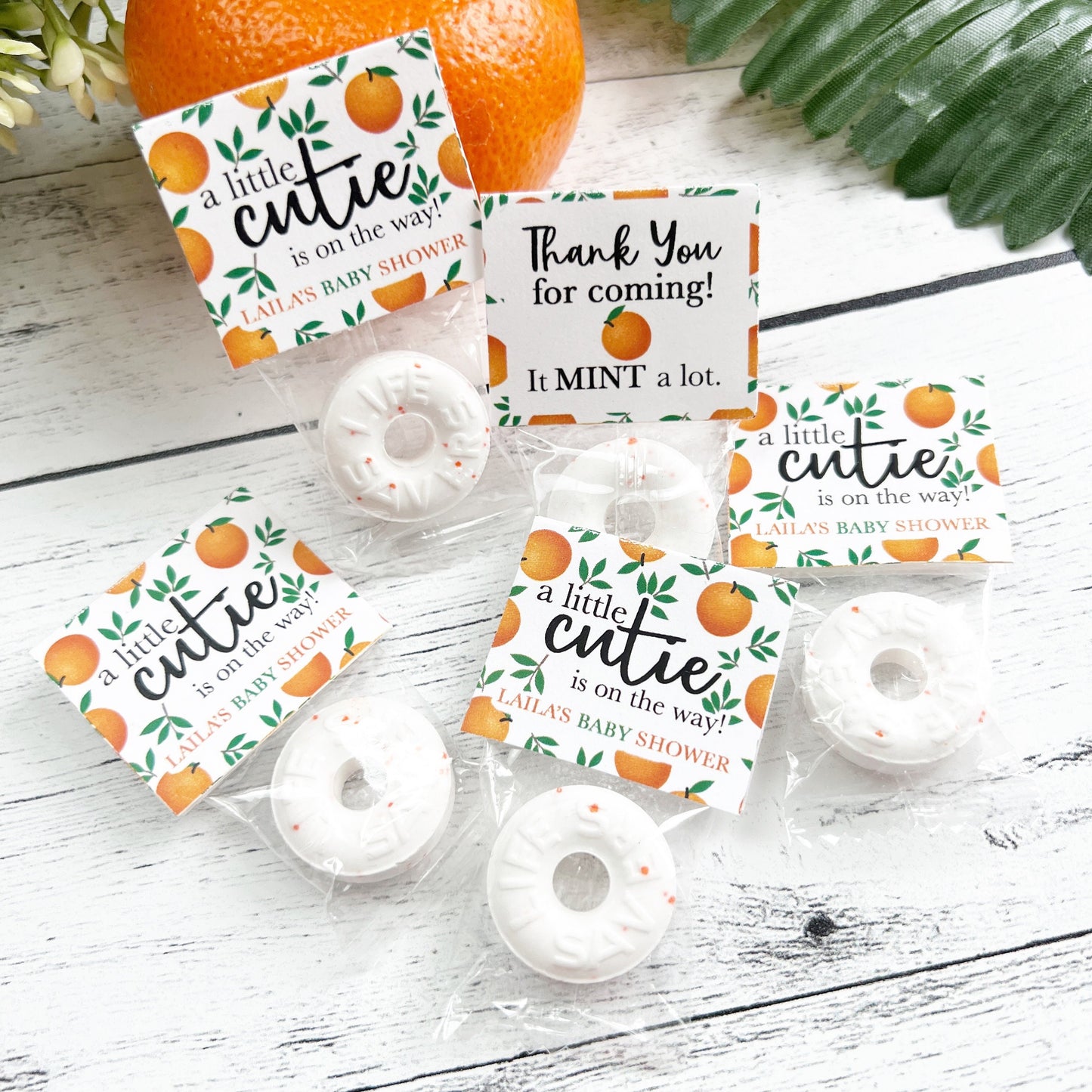 Little Cutie Mint Favors - Orange - Cutie Shower Favors - Candy Favors - Citrus - Lifesaver Mints - Mint To Be - Clementine - Table Decor