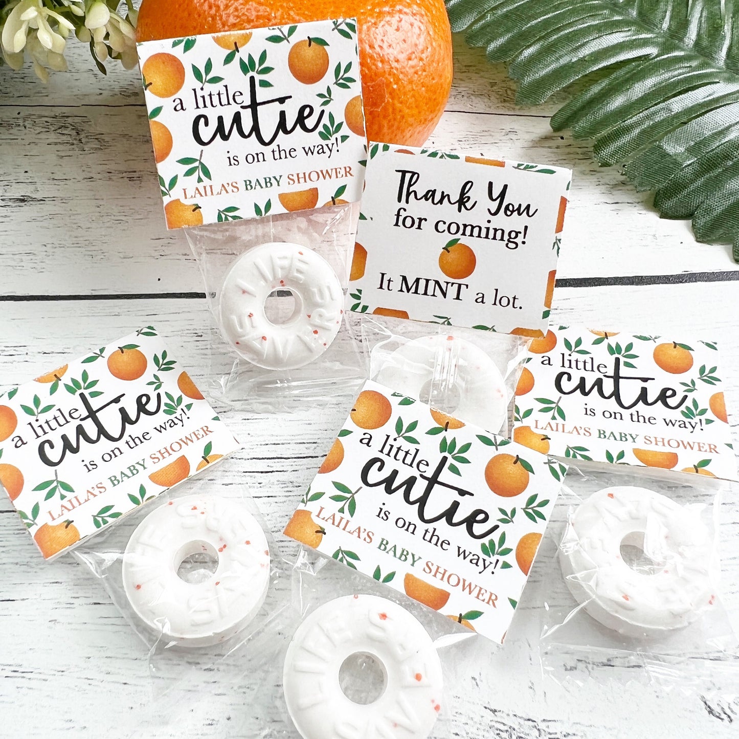 Little Cutie Mint Favors - Orange - Cutie Shower Favors - Candy Favors - Citrus - Lifesaver Mints - Mint To Be - Clementine - Table Decor