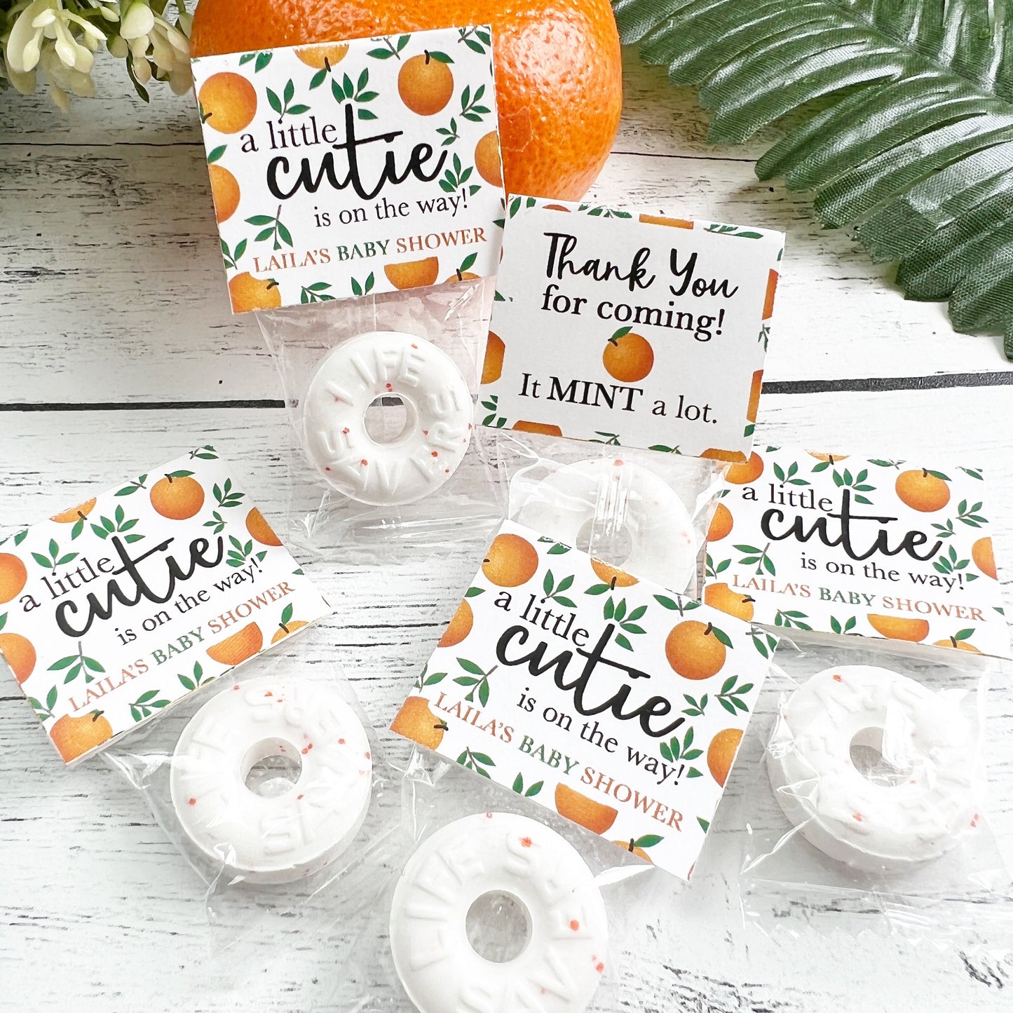 Little Cutie Mint Favors - Orange - Cutie Shower Favors - Candy Favors - Citrus - Lifesaver Mints - Mint To Be - Clementine - Table Decor