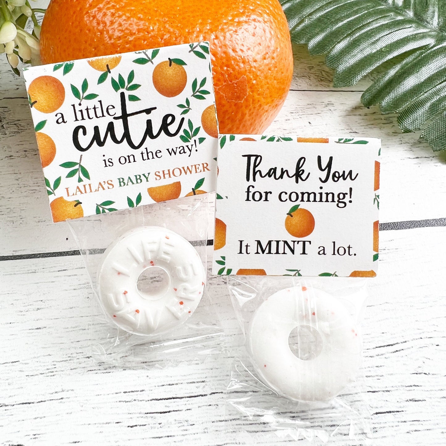 Little Cutie Mint Favors - Orange - Cutie Shower Favors - Candy Favors - Citrus - Lifesaver Mints - Mint To Be - Clementine - Table Decor