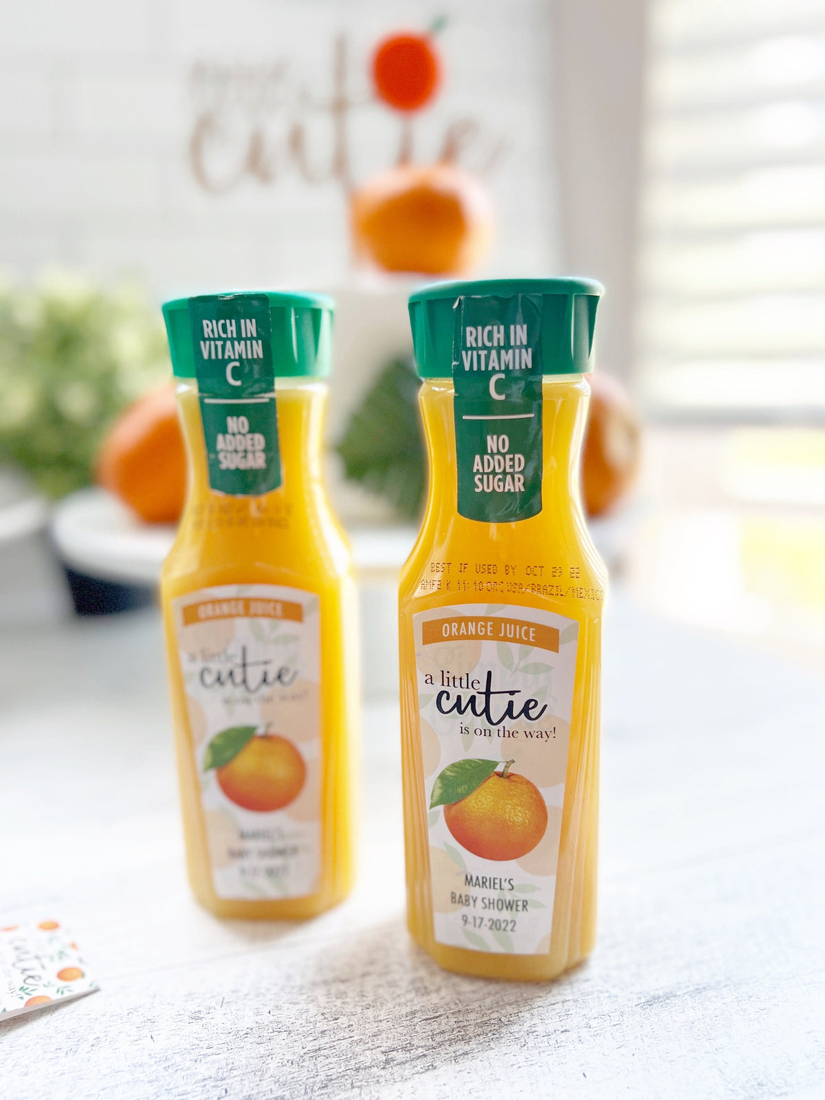 Little Cutie Orange Juice Labels - OJ - Cutie Shower Favors - Stickers - Favors - Citrus - Clementine - Mimosas - Drinks - Bar
