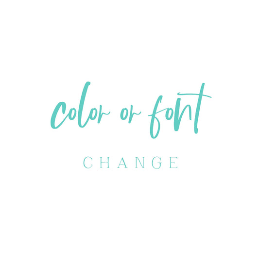 Pink Sugar Paperie Color or Font Change Add On