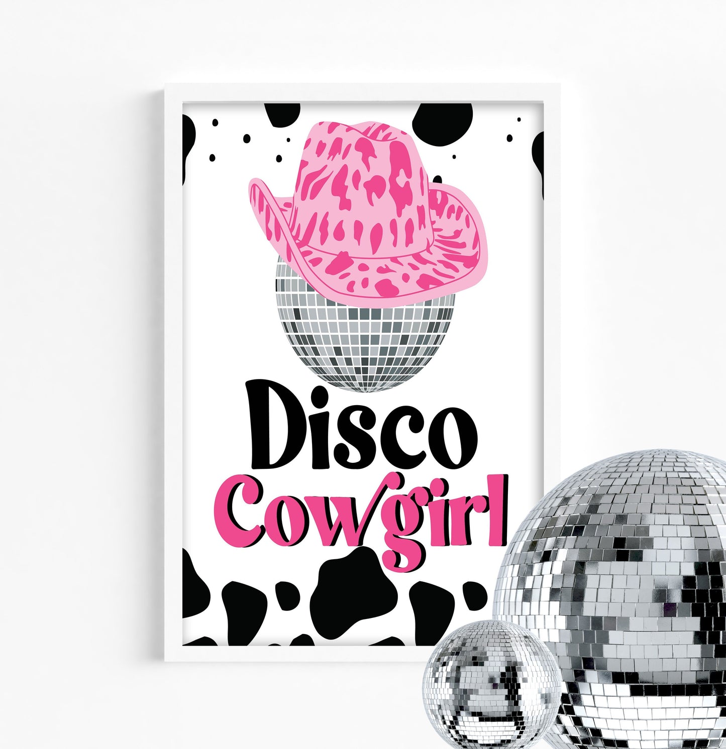 DISCO COWGIRL Birthday Sign - Space Cowgirl - Rodeo Party - FAVORS - Let's go girls - Table Sign - Printable - Yeehaw - Party Decor - Dolly