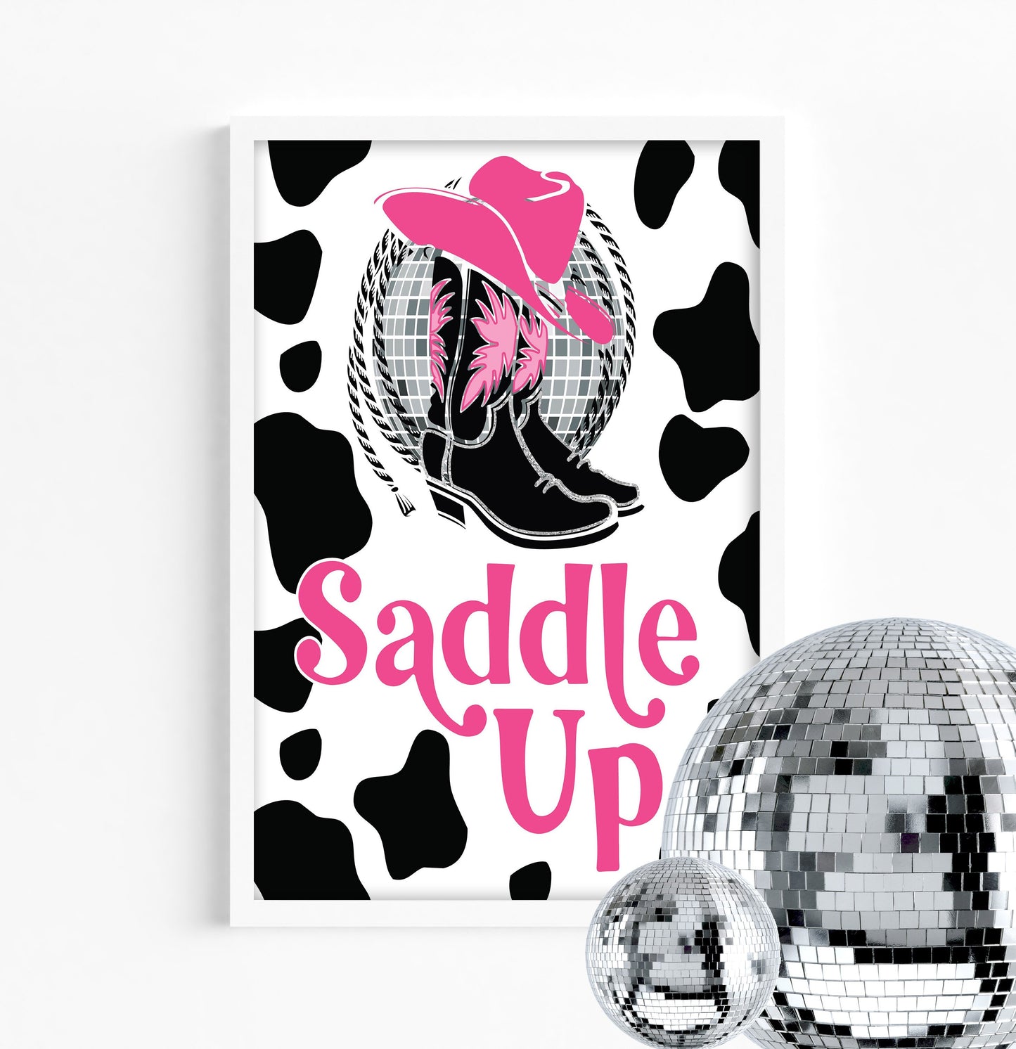 DISCO COWGIRL Birthday Sign - Space Cowgirl - Rodeo Party - FAVORS - Let's go girls - Table Sign - Printable - Yeehaw - Party Decor - Dolly