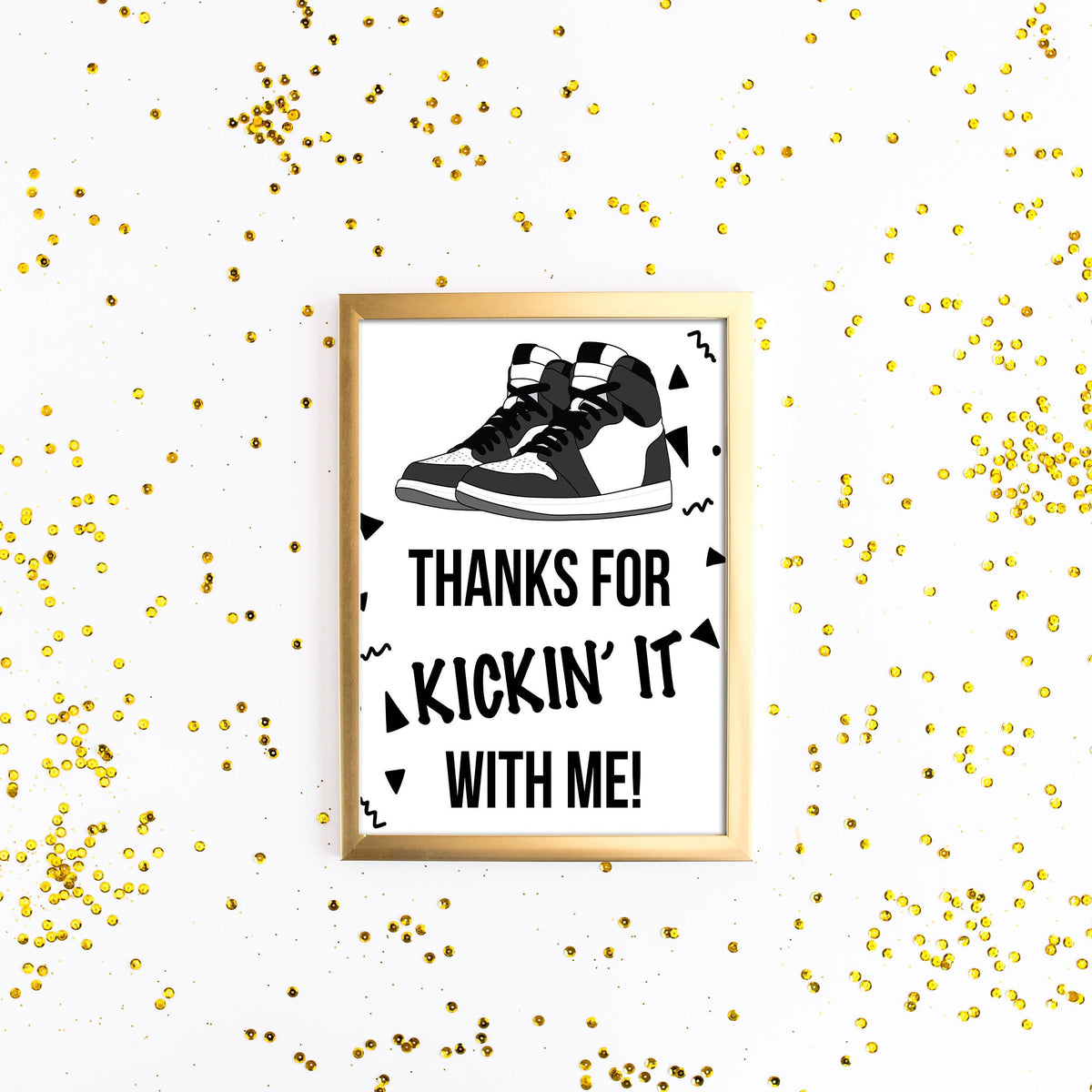 Sneaker Ball - Notorious ONE - Two Legit - Nothin But A 3 Thang Hip Hop Birthday Sign - Biggie Party -  Table Sign - Printable - The big one