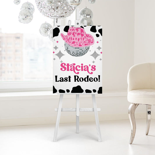 Disco Cowgirl EDITABLE Sign - Cowgirl First Birthday - Last Rodeo - Lets Go Girls - Dolly - Man I feel like I'm One - Printable - Space