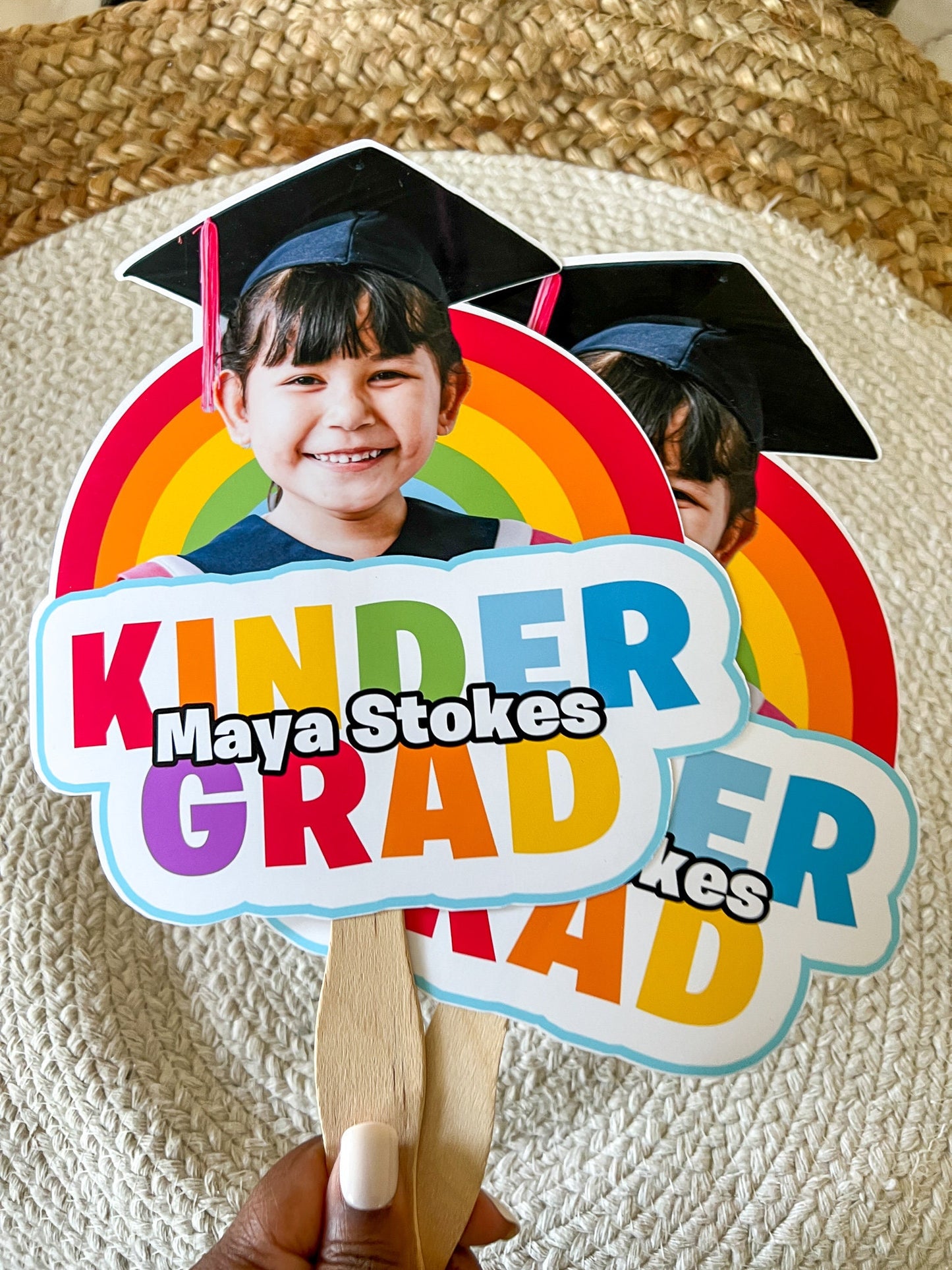 KINDERGARTEN GRADUATION Fans - Kinder Grad - Pre K - Hand Fans - Personalized Fans - Class Of - Graduation Gifts - Kindergarten Class
