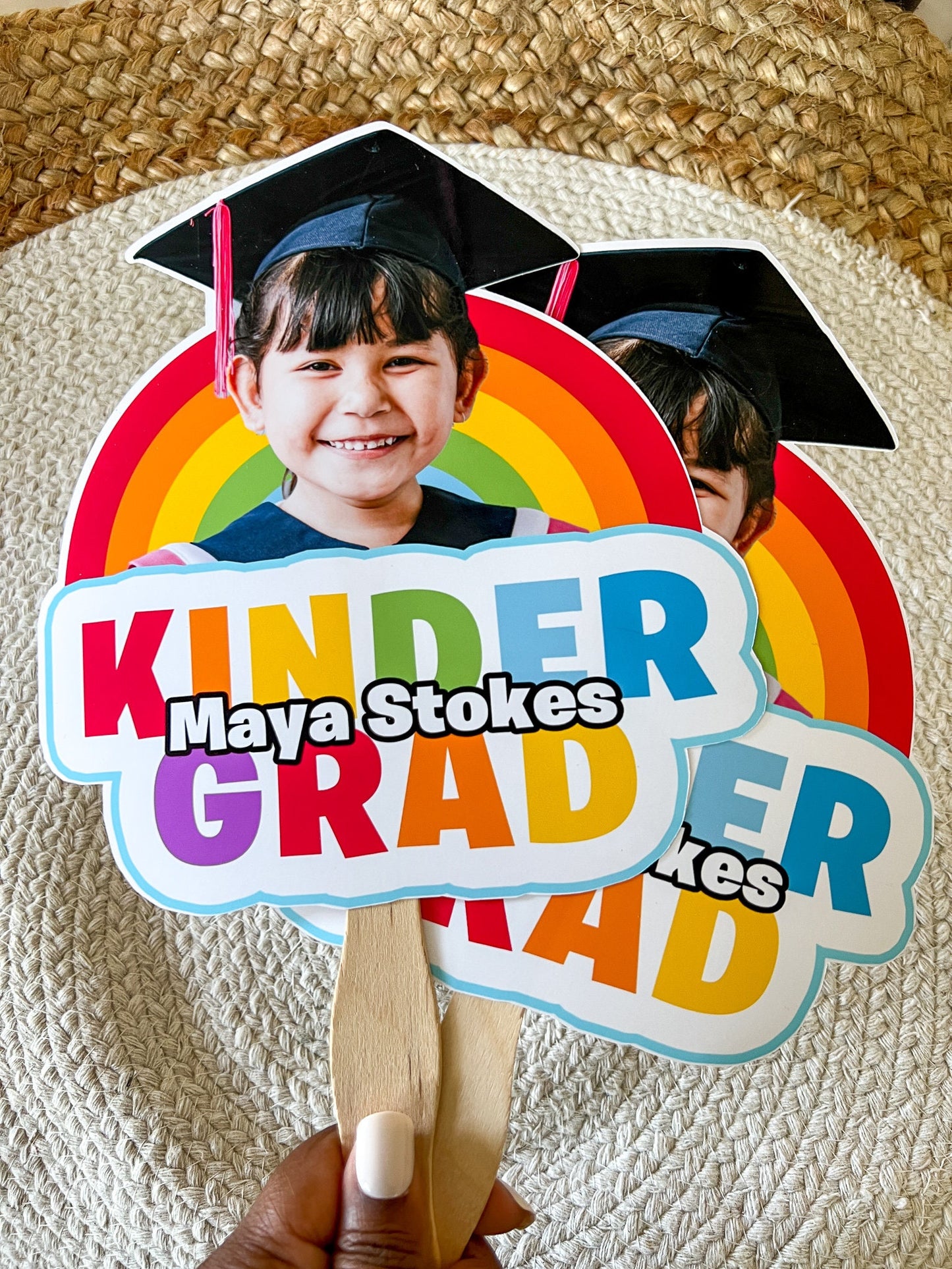 KINDERGARTEN GRADUATION Fans - Kinder Grad - Pre K - Hand Fans - Personalized Fans - Class Of - Graduation Gifts - Kindergarten Class