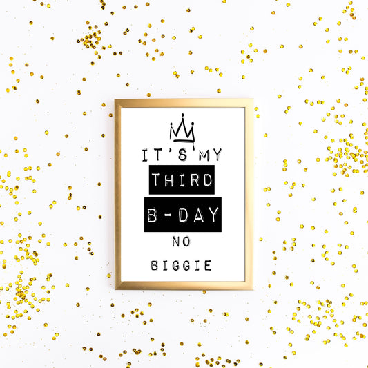 Aint Nothin But A Three Thang Party - Hip Hop Birthday Sign - 3 Thang -  Table Sign - Printable -  90s Party - Third Bday - 3rd Birthday