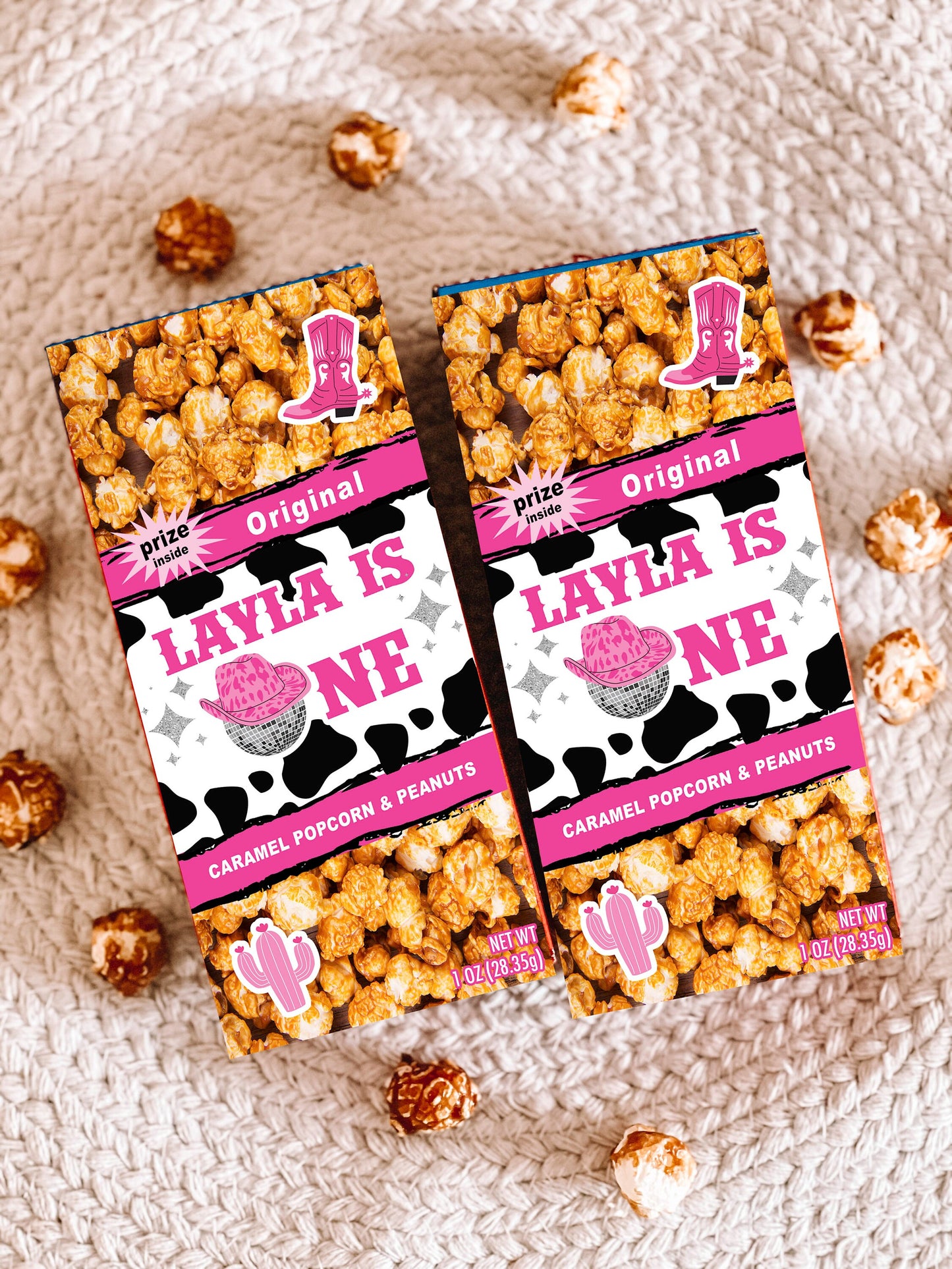 Man I feel like Im One DISCO COWGIRL Cracker Jacks - First Birthday - Space Cowgirl - Lets Go Girls - Rodeo Favors - Cowgirl Party Favors