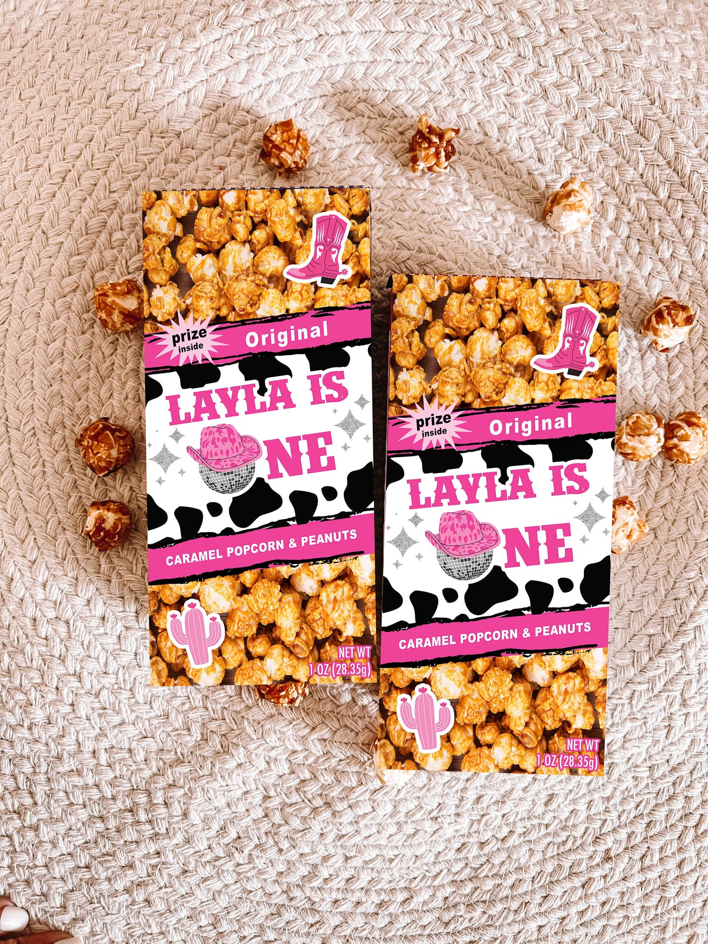 Man I feel like Im One DISCO COWGIRL Cracker Jacks - First Birthday - Space Cowgirl - Lets Go Girls - Rodeo Favors - Cowgirl Party Favors