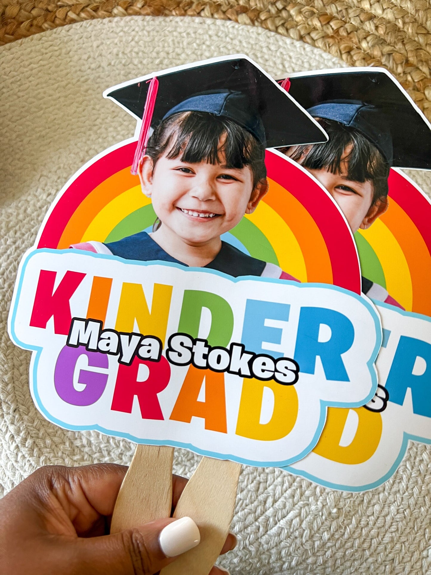KINDERGARTEN GRADUATION Fans - Kinder Grad - Pre K - Hand Fans - Personalized Fans - Class Of - Graduation Gifts - Kindergarten Class