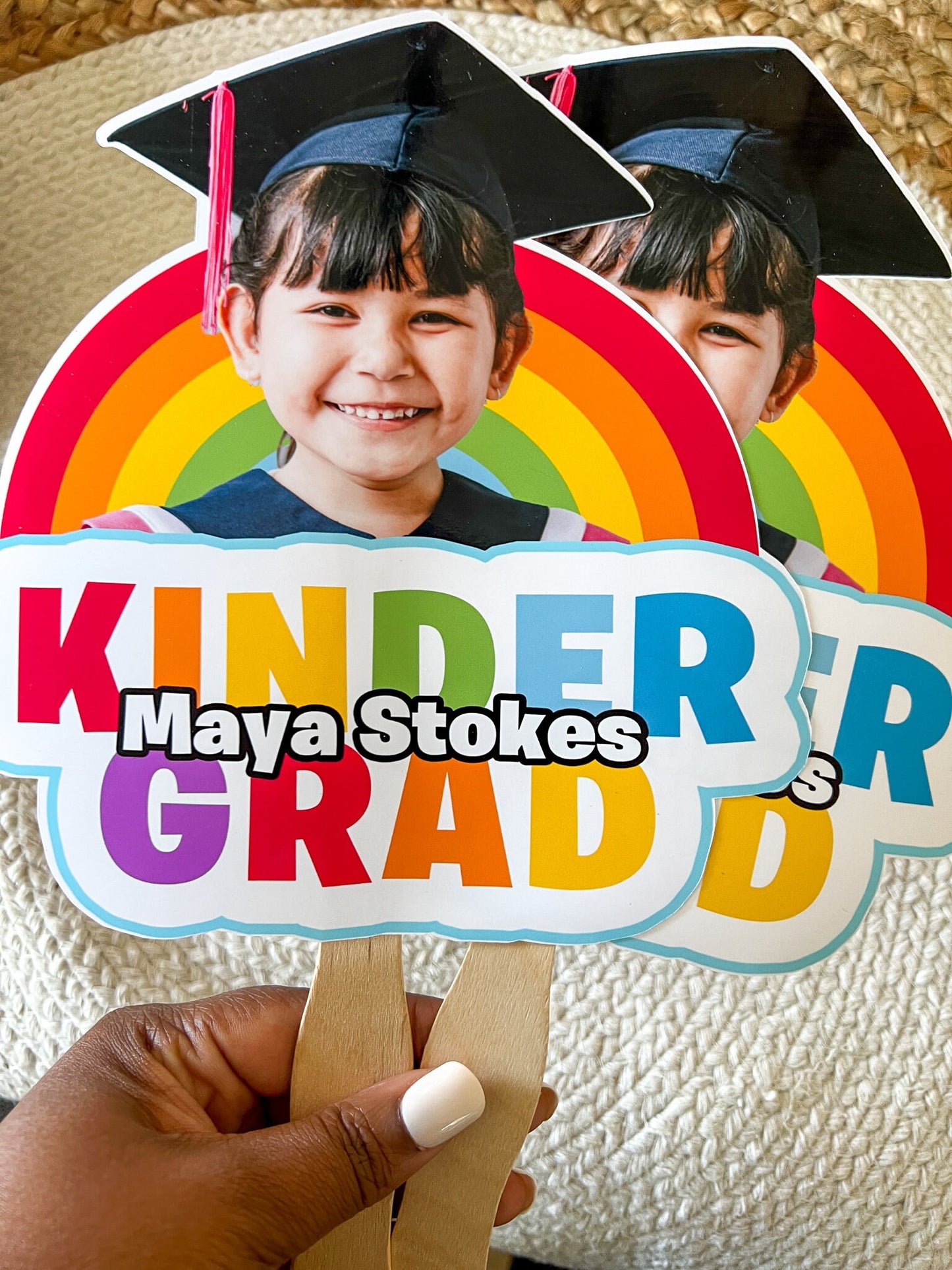 KINDERGARTEN GRADUATION Fans - Kinder Grad - Pre K - Hand Fans - Personalized Fans - Class Of - Graduation Gifts - Kindergarten Class