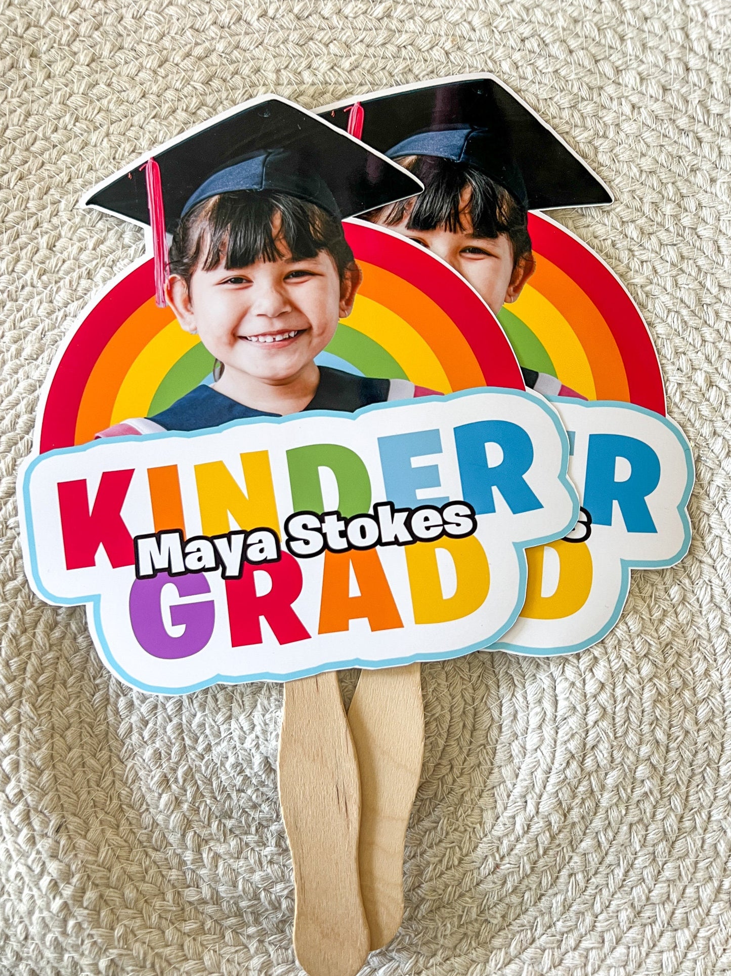 KINDERGARTEN GRADUATION Fans - Kinder Grad - Pre K - Hand Fans - Personalized Fans - Class Of - Graduation Gifts - Kindergarten Class