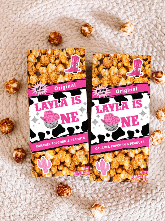 Man I feel like Im One DISCO COWGIRL Cracker Jacks - First Birthday - Space Cowgirl - Lets Go Girls - Rodeo Favors - Cowgirl Party Favors