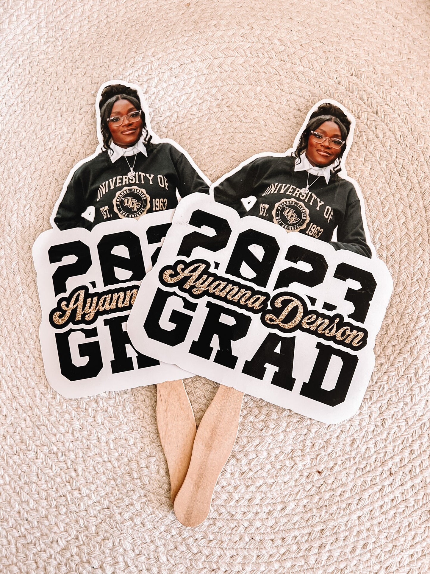 GRADUATION Fans - SENIOR Grad - High School - College - Hand Fans - Personalized Fans - Class Of - Graduation Gifts - Grad Favors - Decor