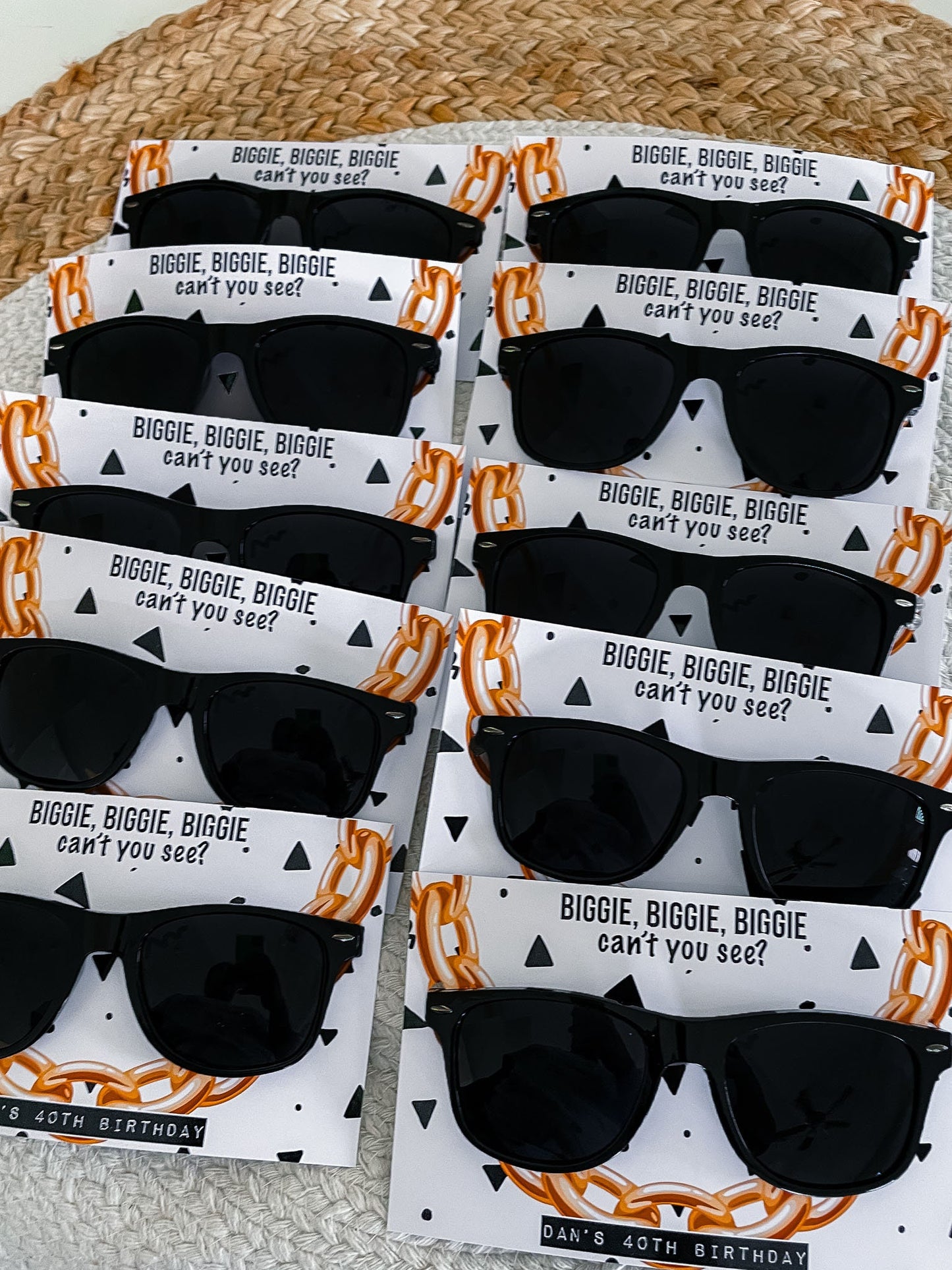 Notorious Sunglasses Favors - The Big ONE - 3 Thang - Two Legit - Biggie Favors - Notorious ONE - Hip Hop Party - 90's  - Glasses
