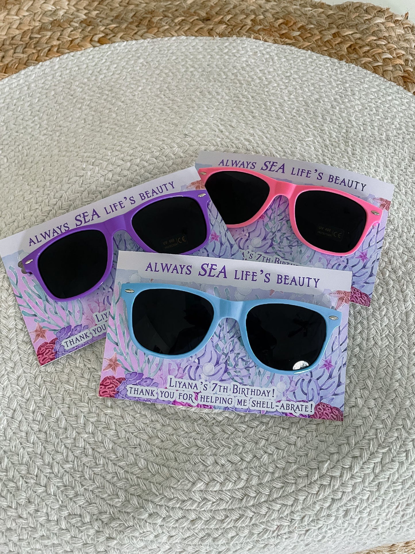 Mermaid Sunglasses Favors - Little Mermaid Party - Little Mermaid Favors - Mermaid  - Glasses