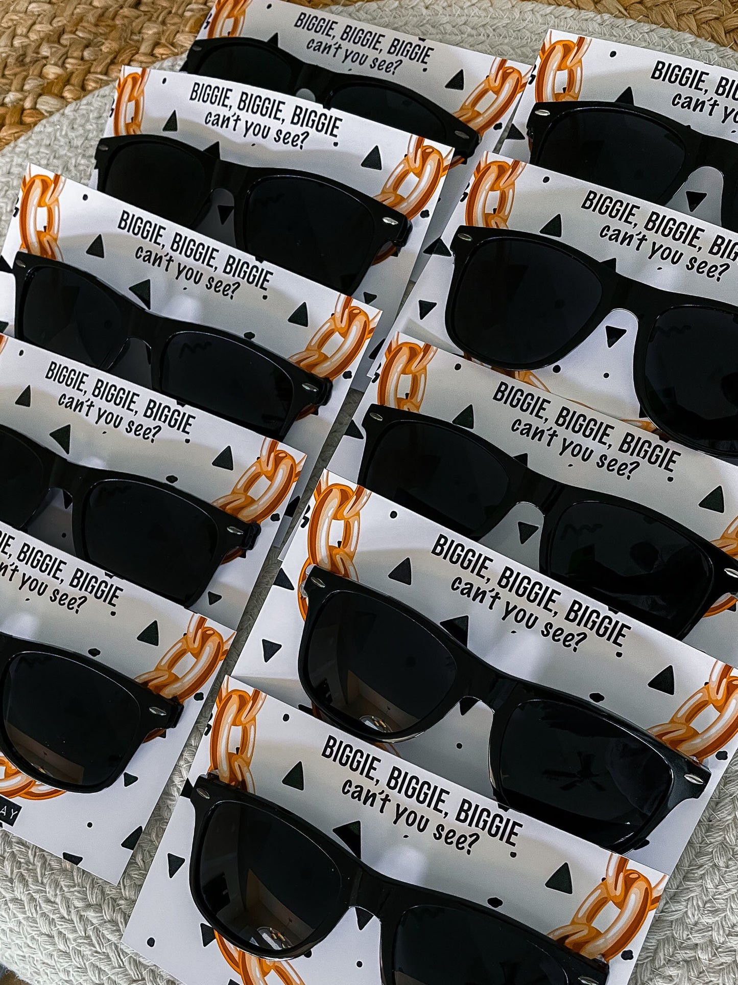 Notorious Sunglasses Favors - The Big ONE - 3 Thang - Two Legit - Biggie Favors - Notorious ONE - Hip Hop Party - 90's  - Glasses